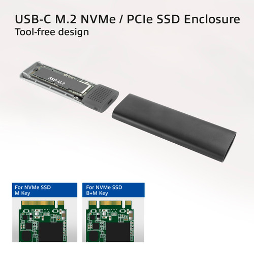 ACT USB-C M.2 NVMe / PCIe SSD Behuizing