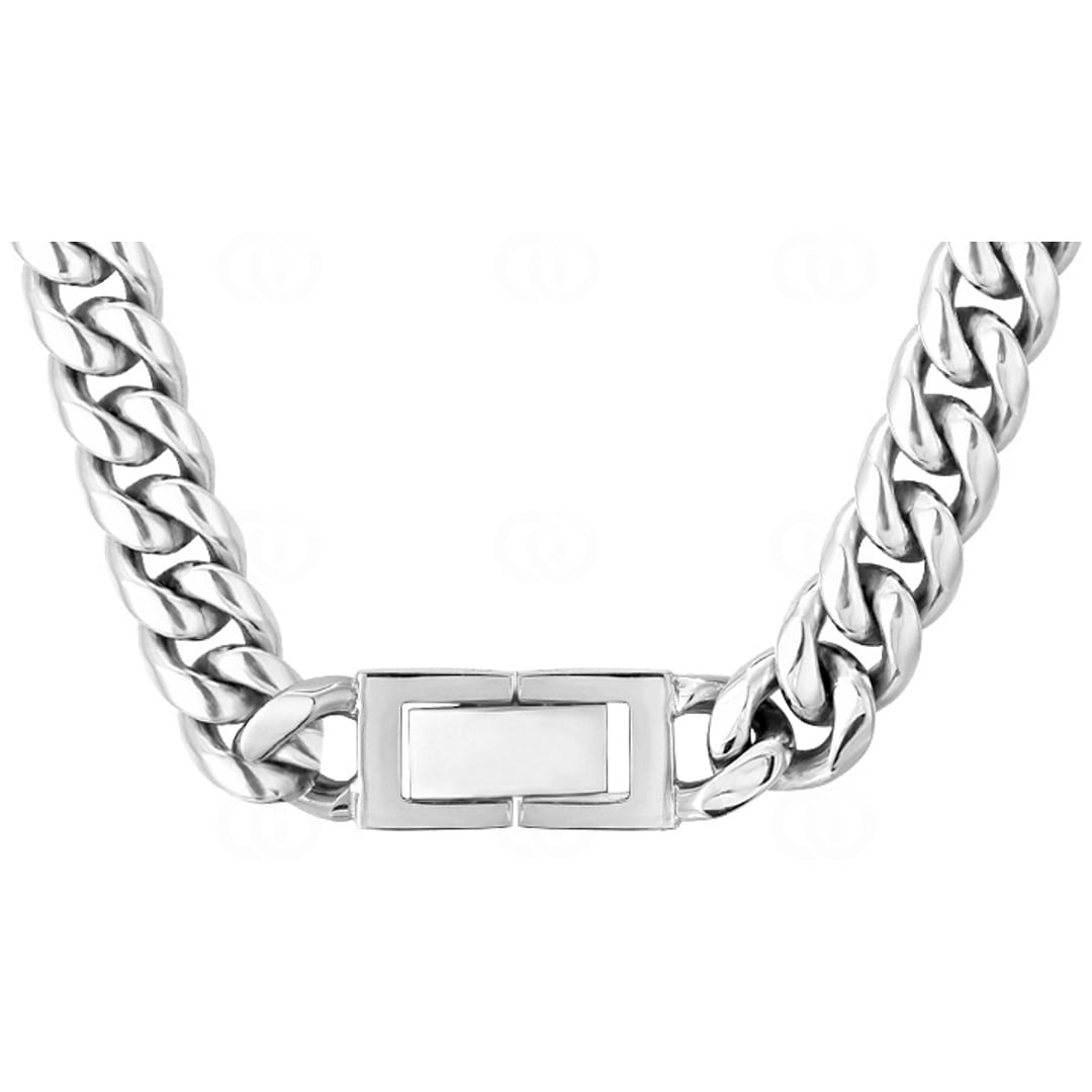 10mm Cuban Link Panzerkette silbrig
