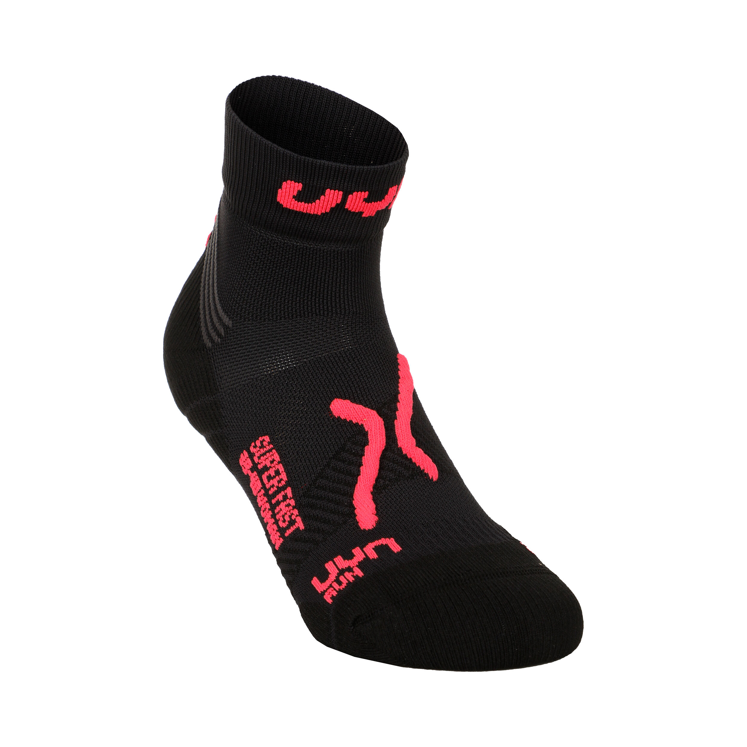UYN Super Fast Chaussettes De Running Pack De 2 Unités Femmes - Noir , Corail
