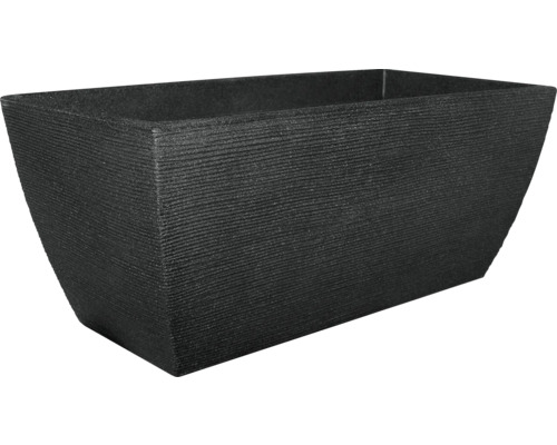 Geli geribbelde plantenbak, kunststof, 80x40x34 cm, antraciet
