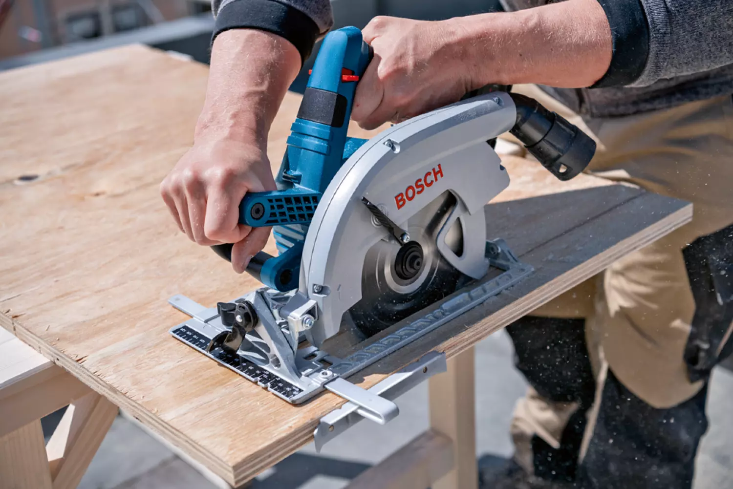 Bosch GKS 18V-70 L 18V Li-ion accu BiTurbo cirkelzaag set (2x 5.5Ah)- 190 mm - koolborstelloos - 06016B9002