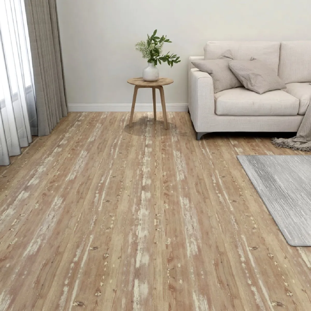 vidaXL - Dalles PVC autoadhésives 1,86 m² - Marron