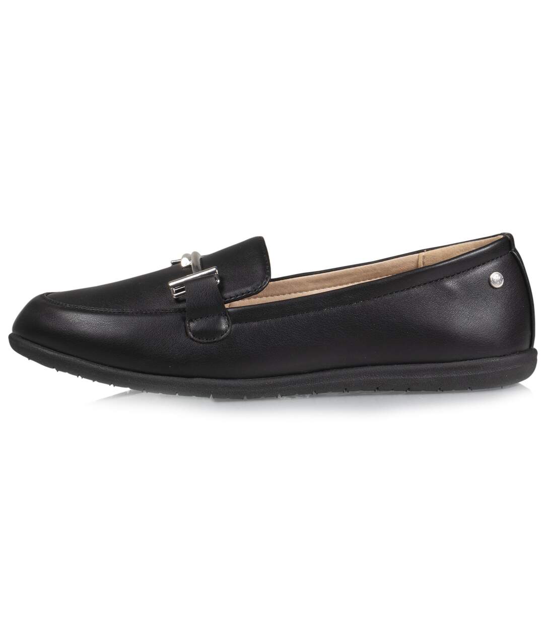 Isotoner Mocassins femme avec accessoire argenté