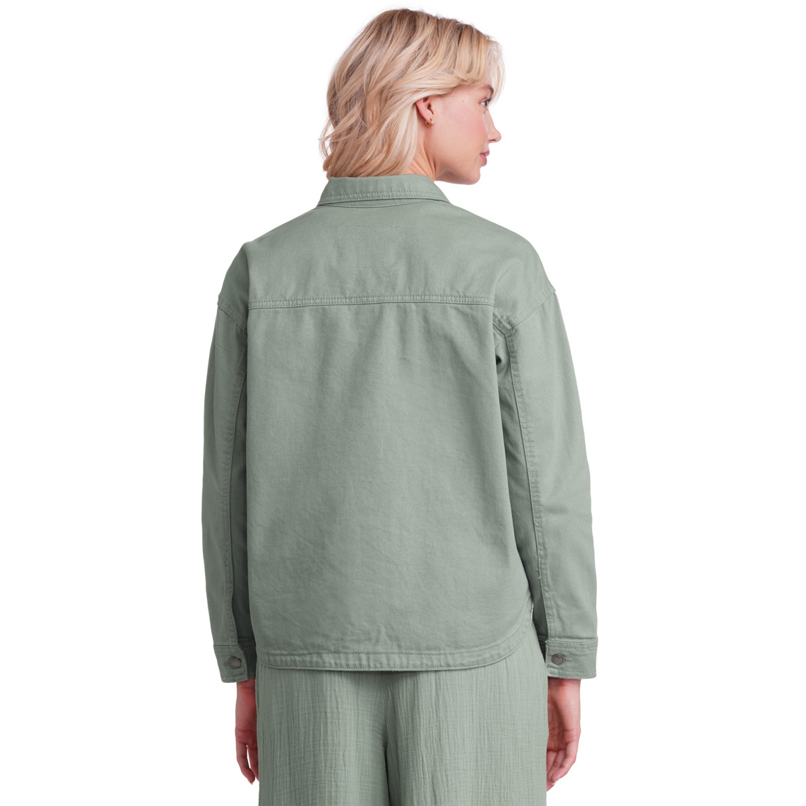 Gina Damen Jacke in Denim-Optik salbei