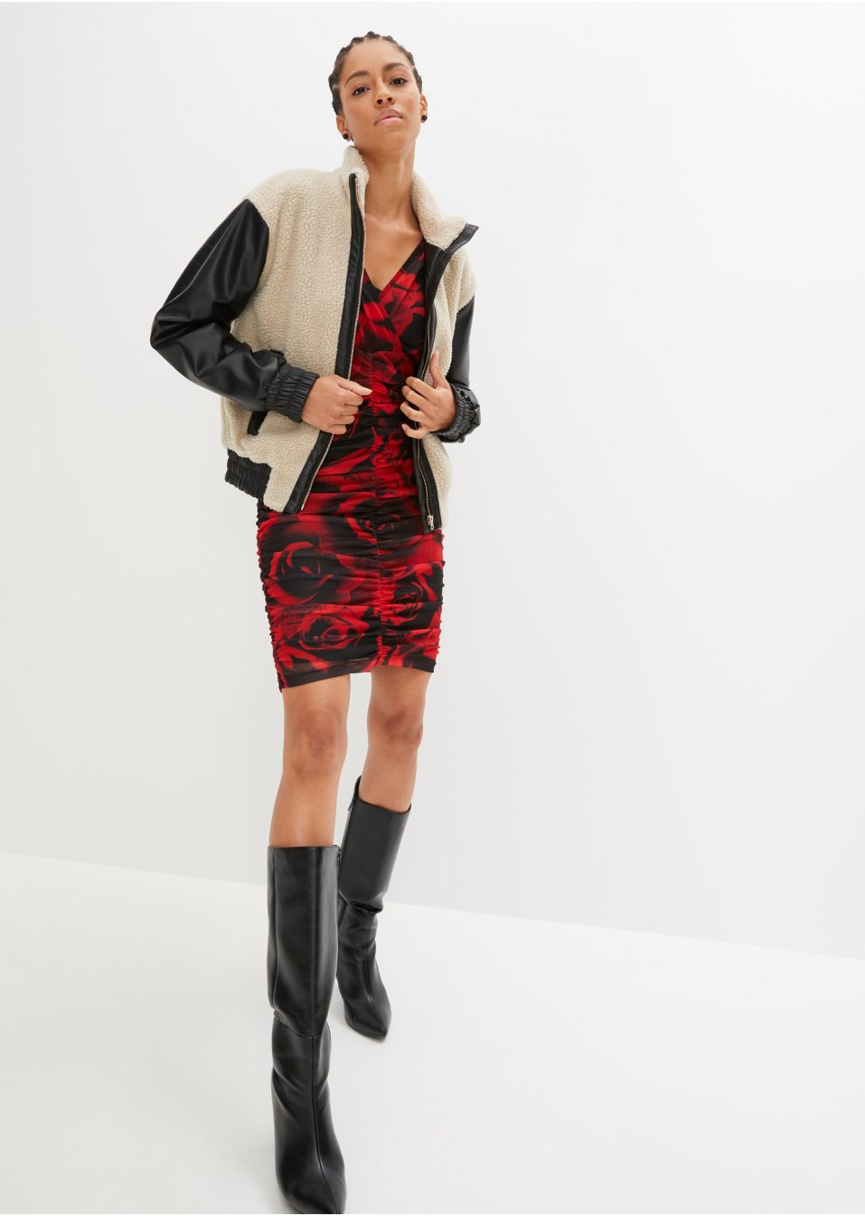 Veste en mélange de matière