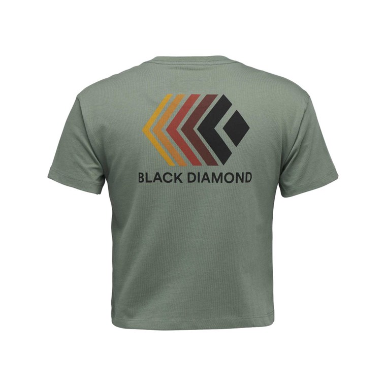 Black Diamond W Faded Crop Ss Tee Laurel Green