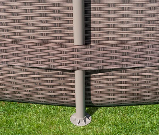 Summer Waves Active-Frame-Pool, Rattan, Ø ca. 457 cm