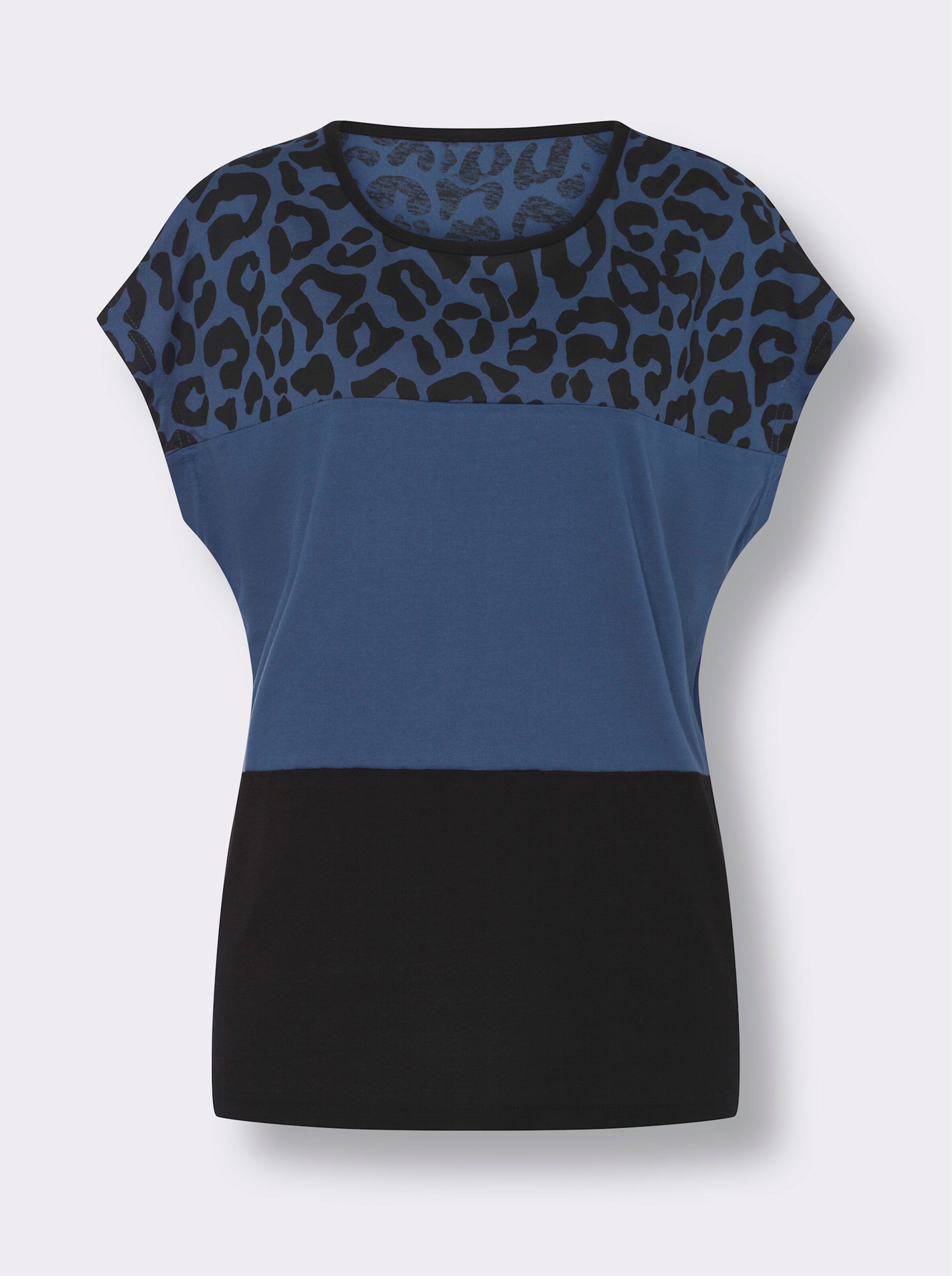 Rundhalsshirt im Animalprint