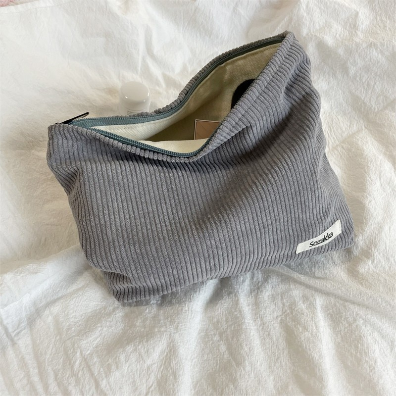 (26x22x5cm) Kosmetik Make Up Tasche Necessaire Organizer Bag Riffel Design - Schwarz