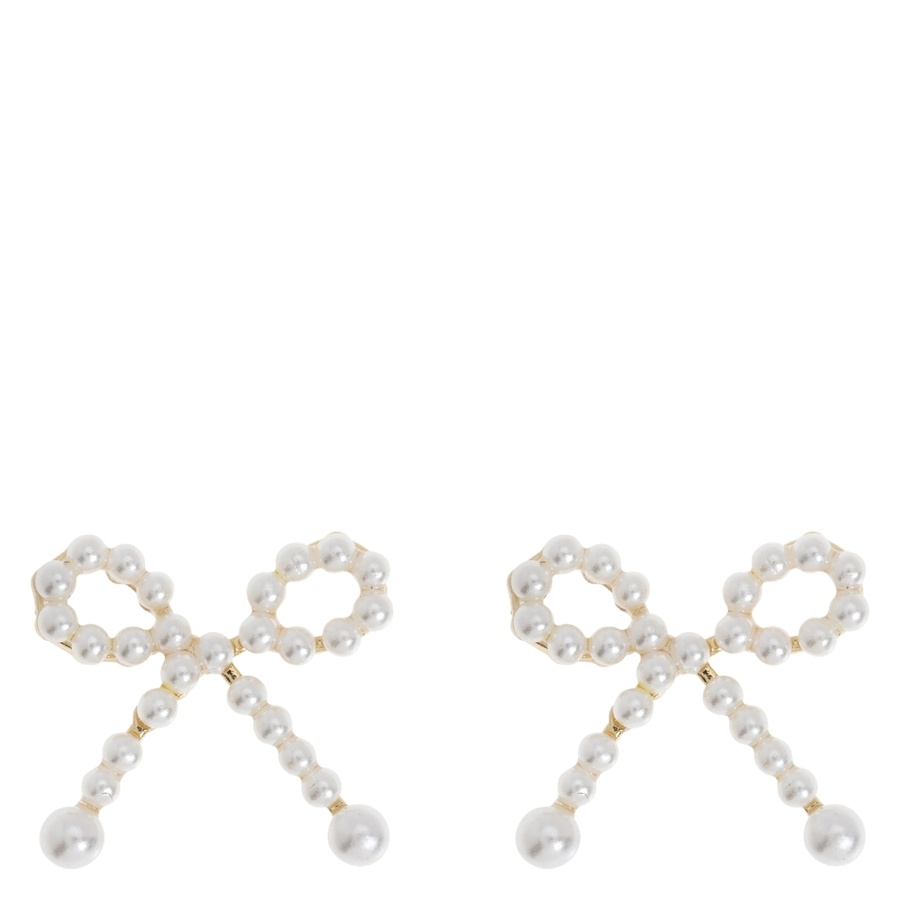 Timi Of Sweden Juliette Cute Pearl Bow Stud Earrings