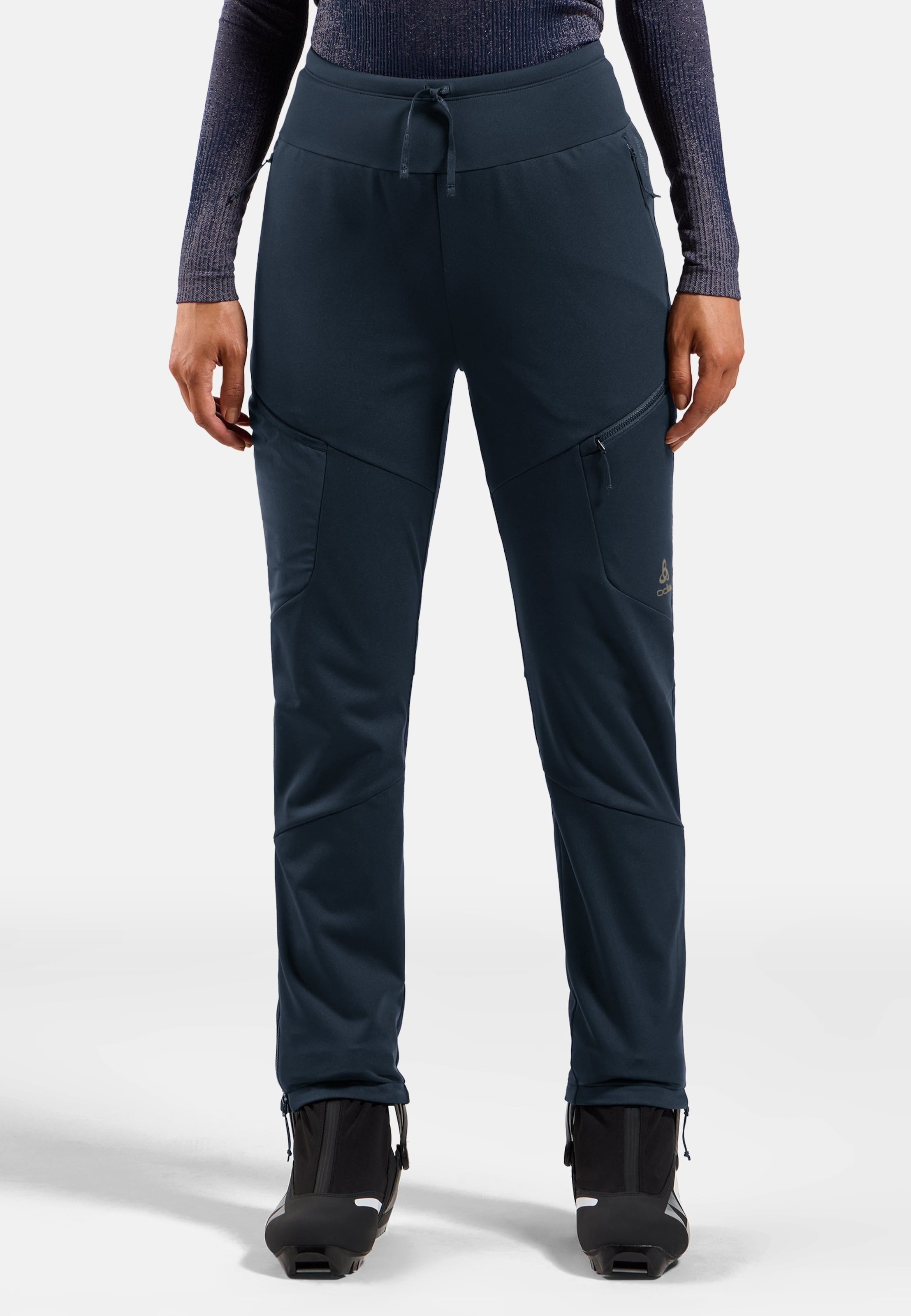 Winddichte Zeroweight X-Warm Langlaufhose in dark sapphire