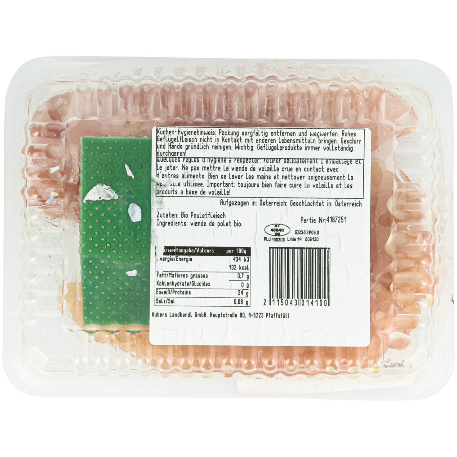 Hubers Bio Poulet Brust ca. 340g