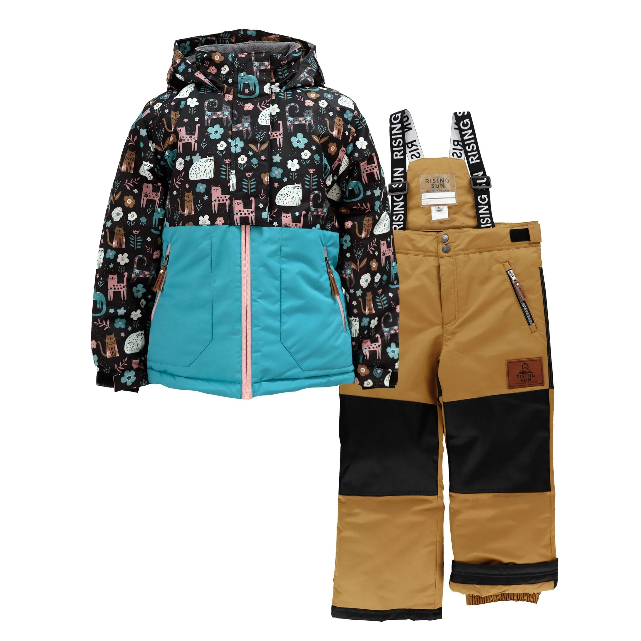 Rising Sun Habit de Neige Imprimé Chat 4-14ans
