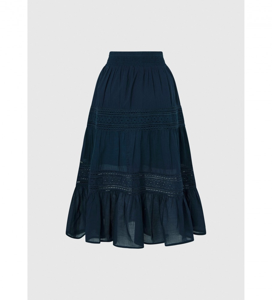 Saia Pepe Jeans Pelia Azul Marinho