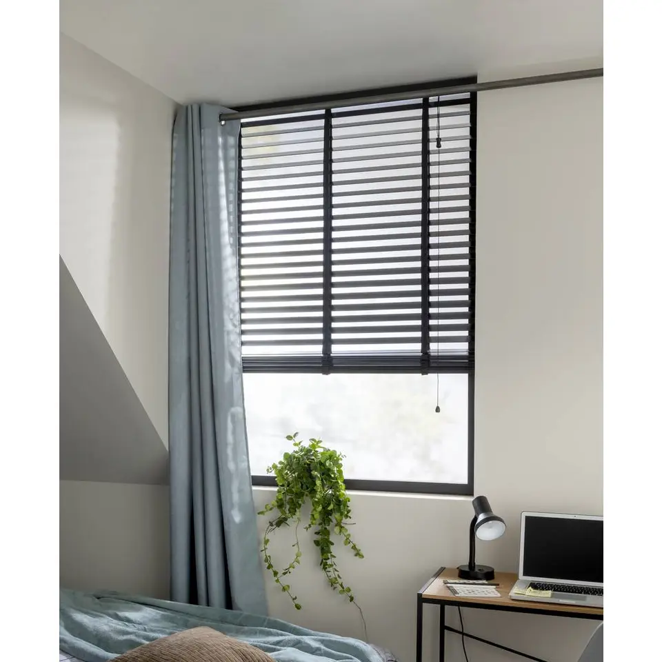 Fenstr jaloezie hout 50 mm zwart - 120x180 cm