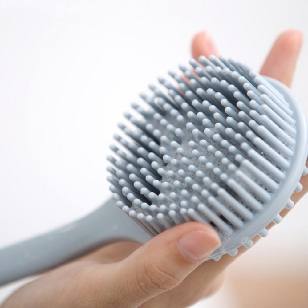 Silikon Körperreiniger / Körpermassage Tiefenreinigung Doppelseitige Reinigungsbürste - Blau