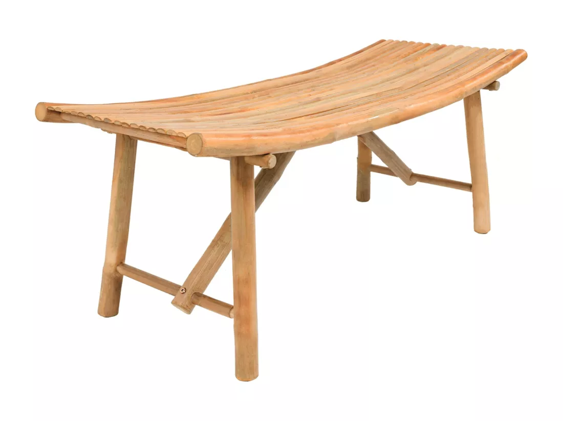 Banc en bois de bambou