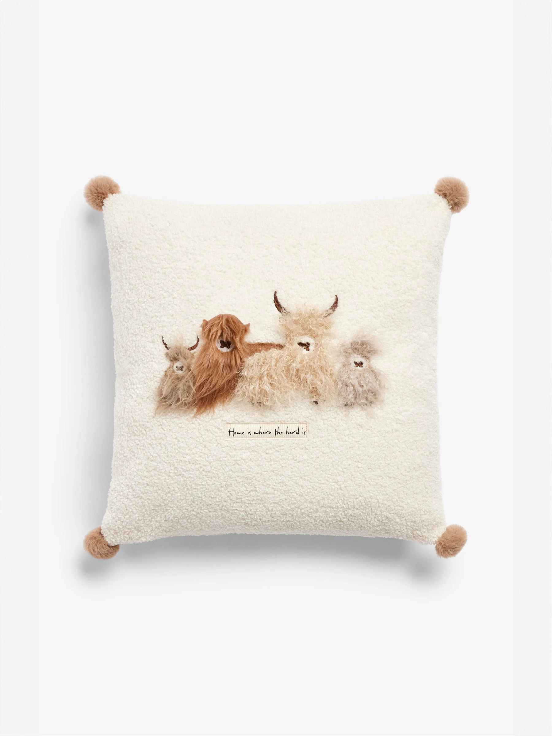 Hamish the Highland Cow - Zacht bouclé kussen
