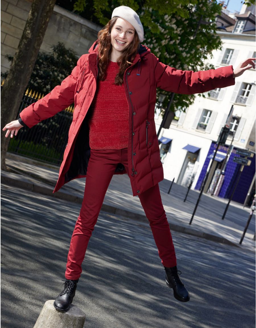 Pantalon slim rouge