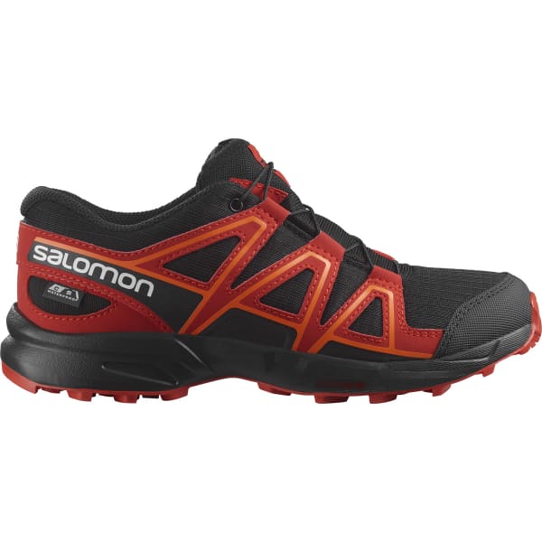 Chaussure trail SALOMON SPEEDCROSS CSWP J BLACK/FIERY RED/SHOCKING ORANGE