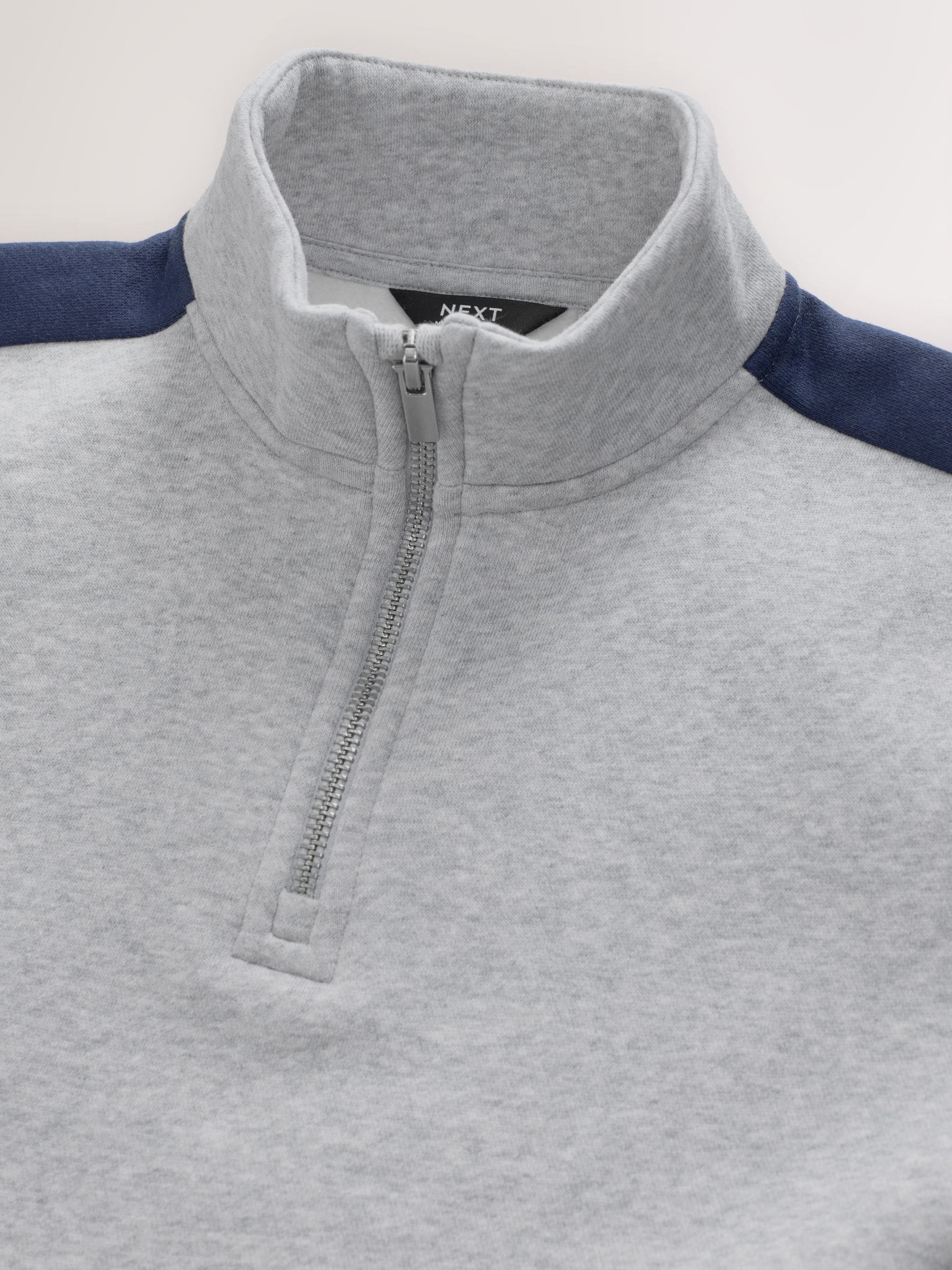Grijs - Sweatshirt met kleurblokken en trechterhals (3-16jr)