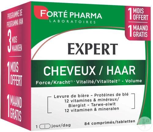 Forté Pharma Expert Cheveux Soin Cheveux Et Ongles Format 3 Mois 3x28 Comprimés