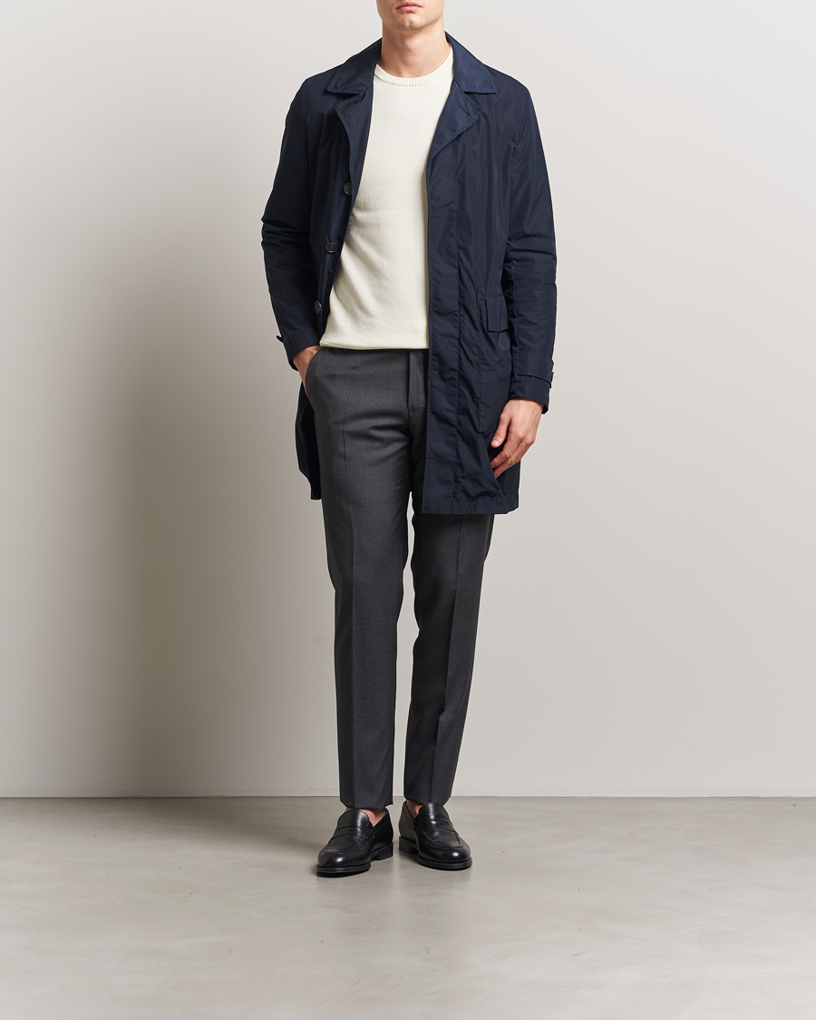 Incotex Slim Fit Super 100s Wool Trousers Medium Grey