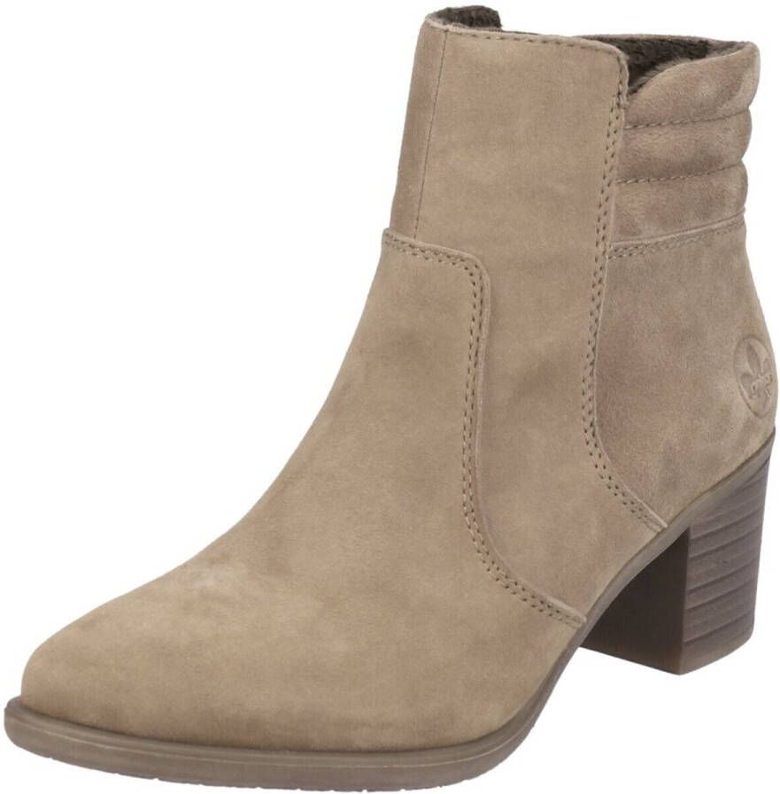 Rieker Taupe Suède Dames Enkellaars Brown Dames