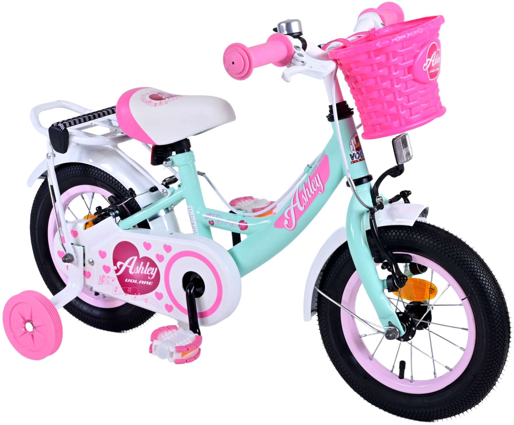 TPFSports Ashley Kinderfahrrad - Mädchen - 12 Zoll - Rücktritt + Handbremse - Weiß
