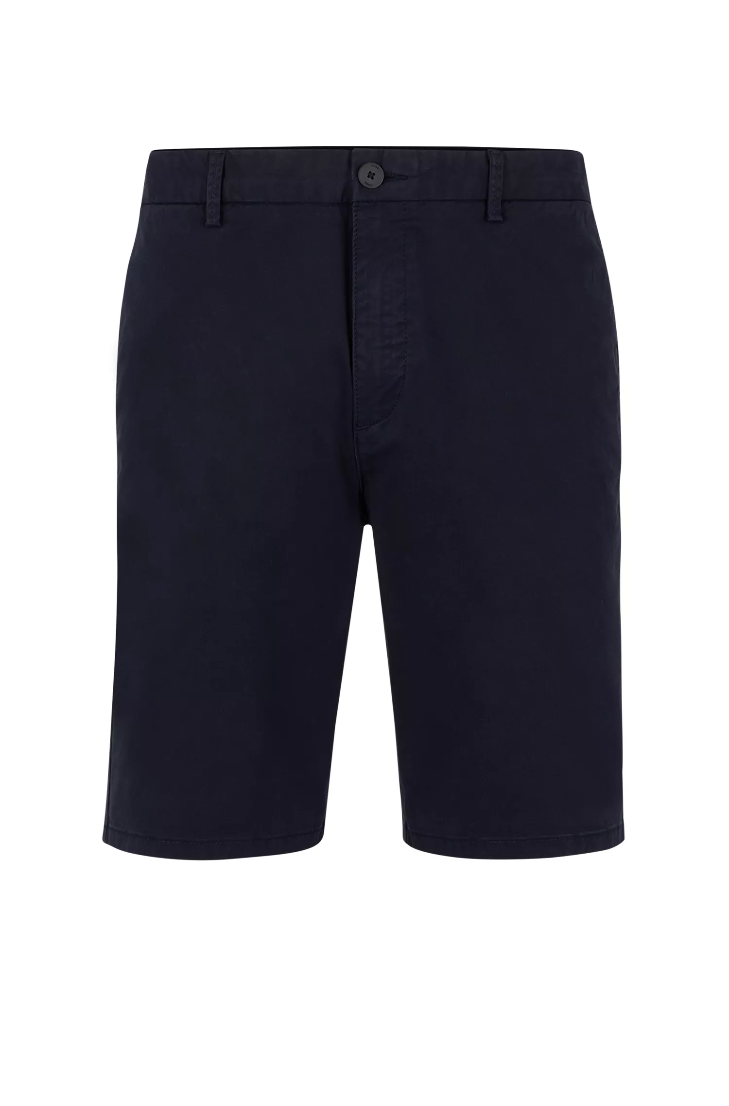 Calções chino HUGO vermelhos, corte slim, em gabardine de algodão elástico.