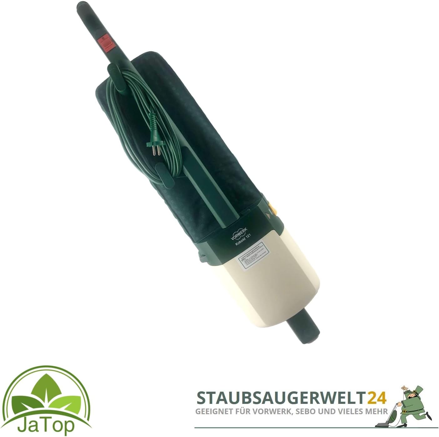 Original Kobold 121 inkl. Elektrobürste ET 340, Hartbodendüse und 10 Staubsaugerbeutel +Duft Renewed + generalüberholt Garantie, mit Beutel