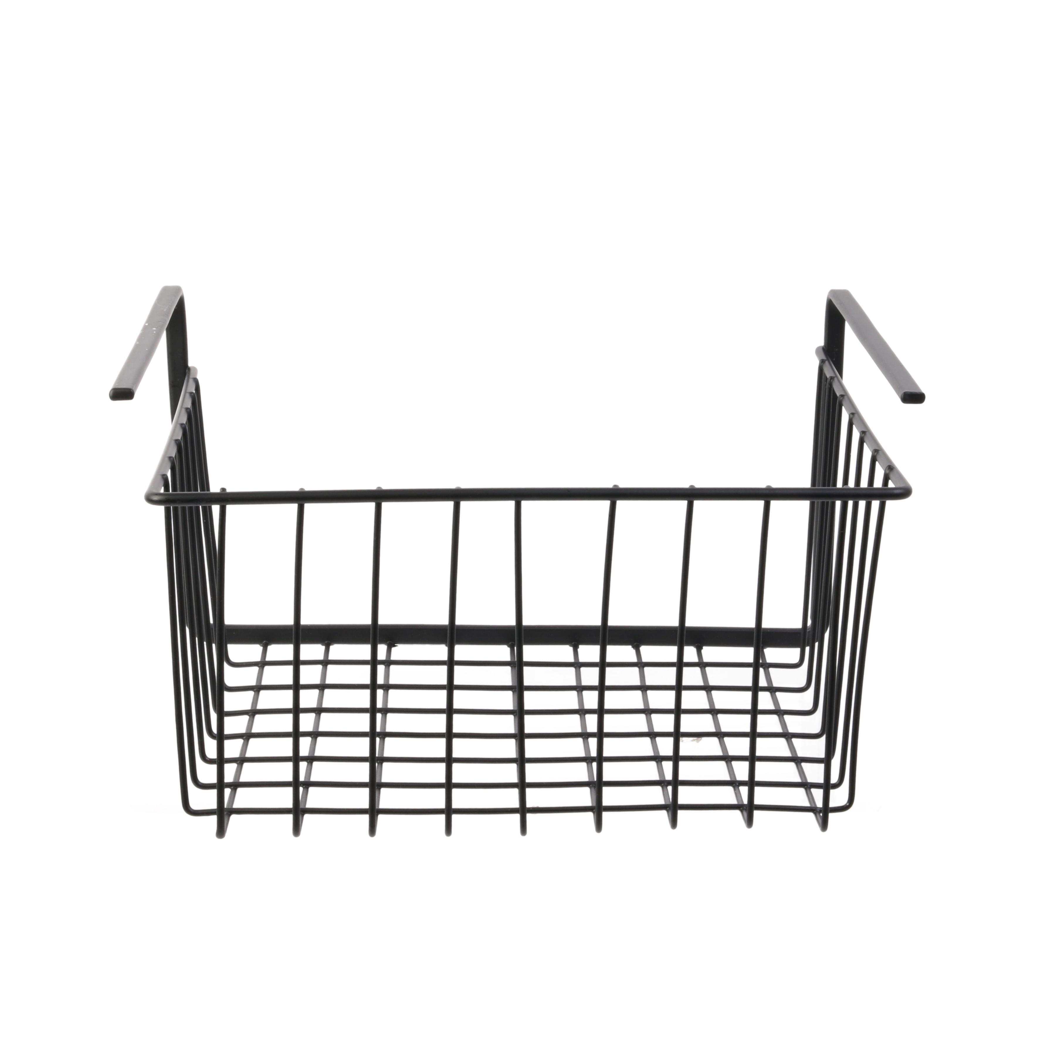 PANIER SUSPENDU METAL FILAIRE NOIR 26X14X26CM