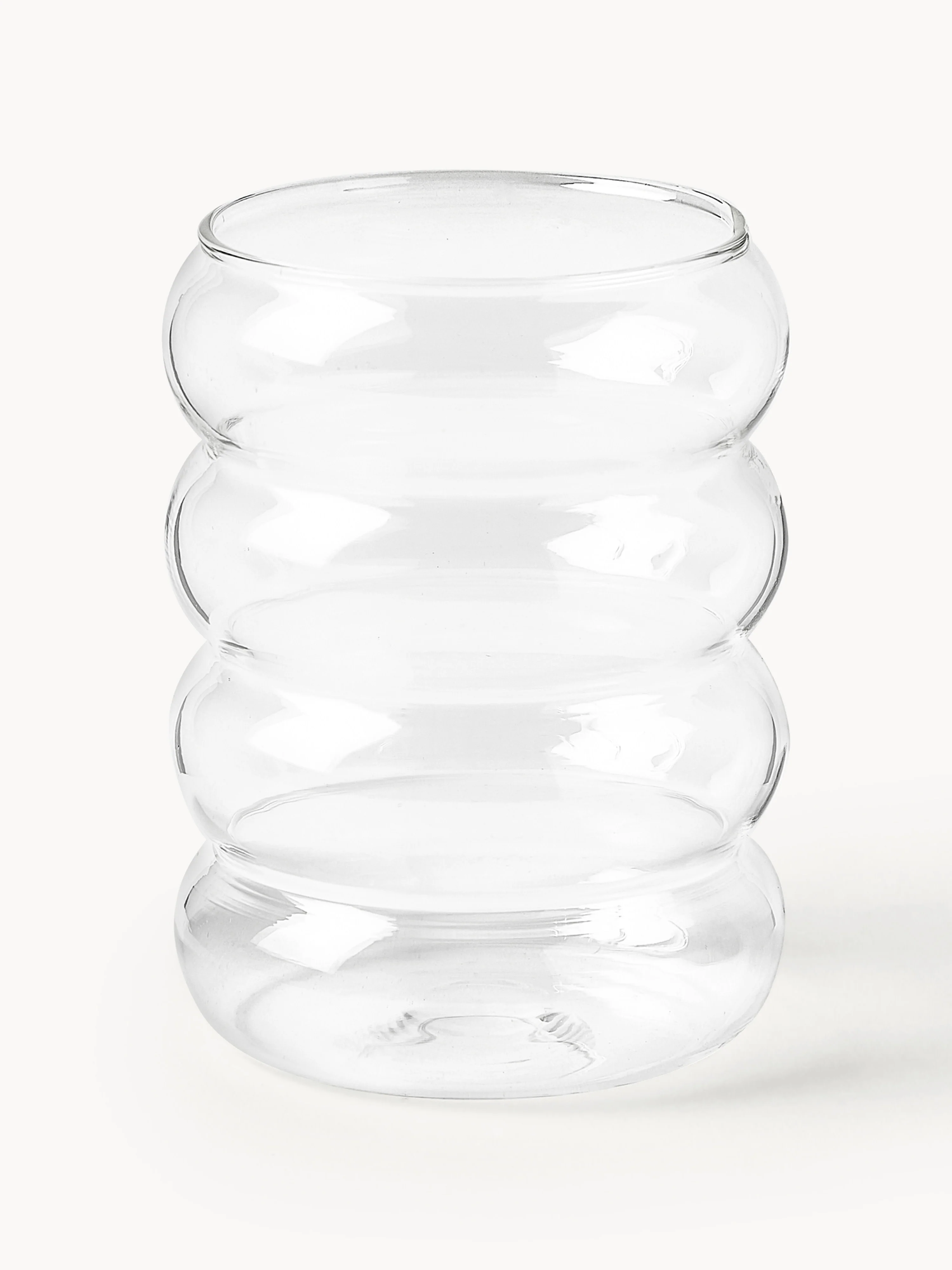 Mondgeblazen waterglazen Bubbly, 4-delig