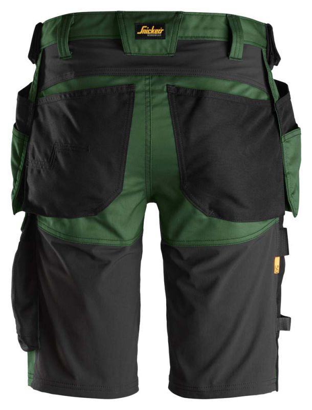 Snickers AllroundWork 6141 Stretch - Korte werkbroek - Bosgroen - 56