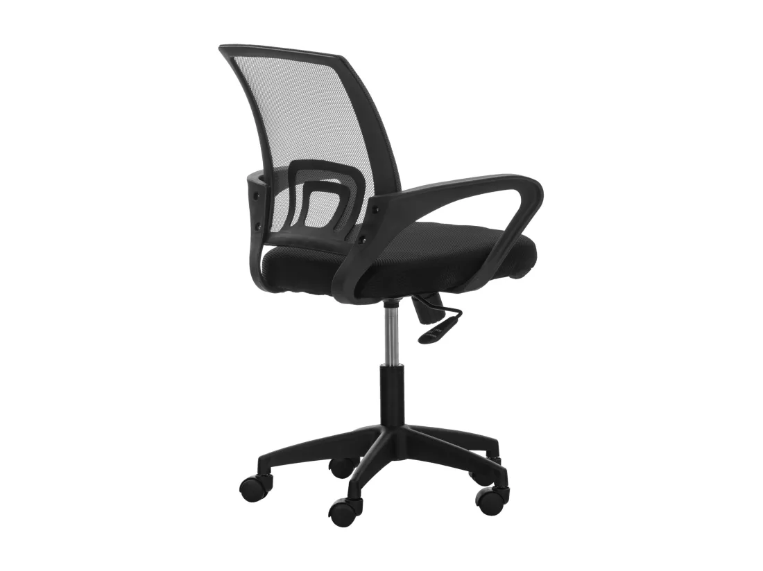 Chaise de bureau - Microfibre & Plastique - Noir - Auburn