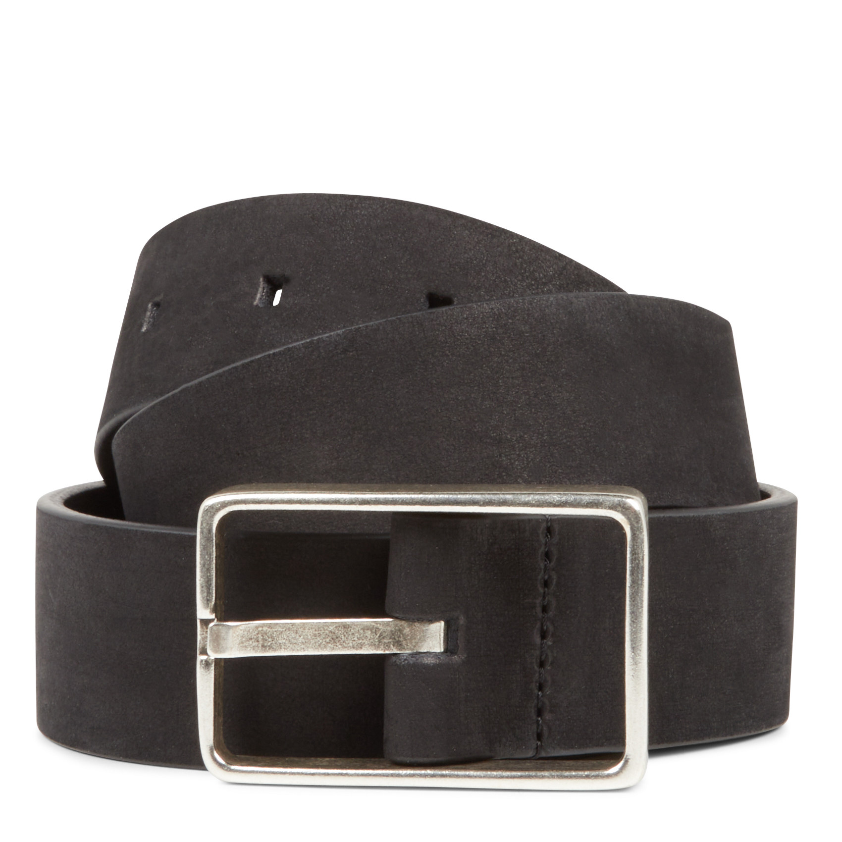 Ceinture à boucle en cuir | Noir
