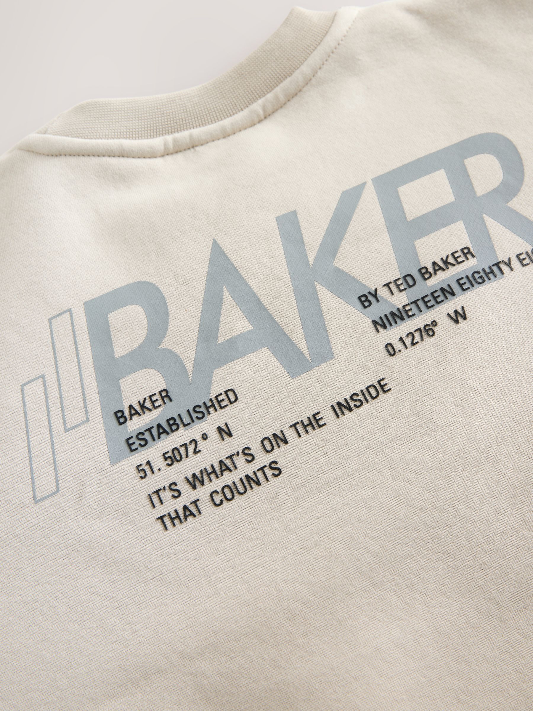 Pastelgeel - set van Baker by Ted Baker sweatshirt en cargojoggingbroek
