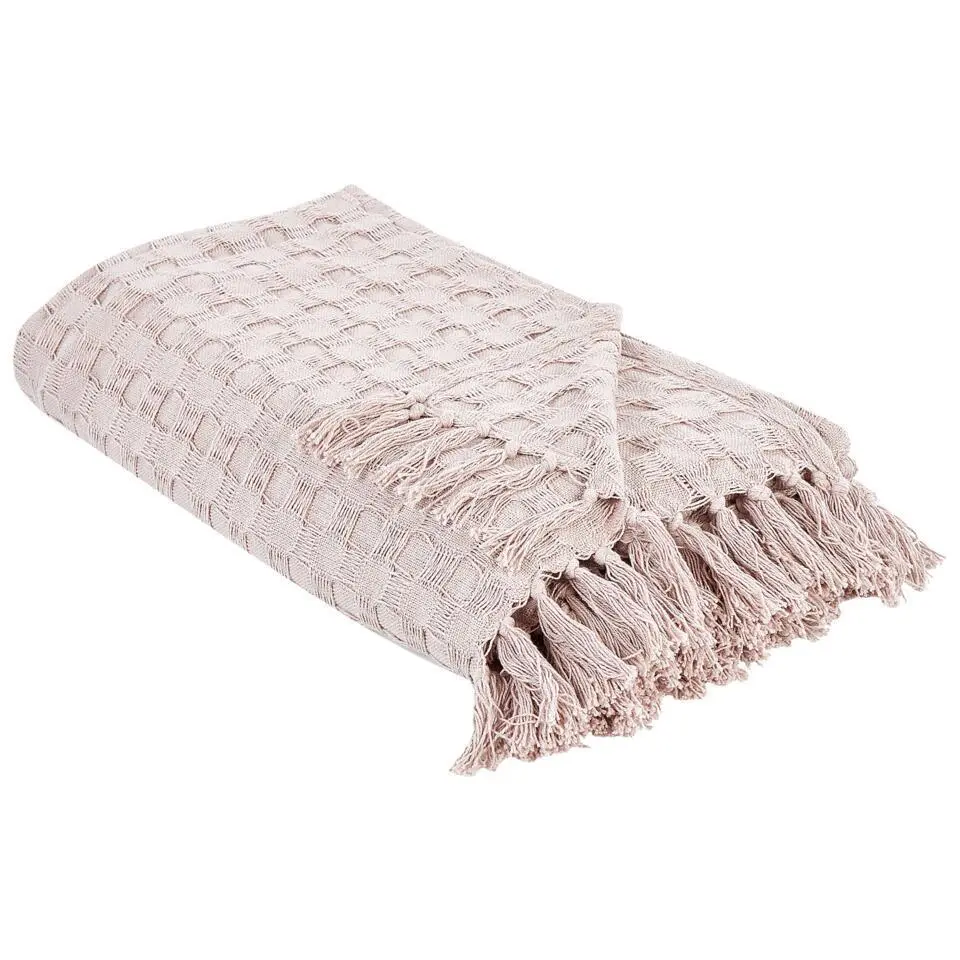 BERE - Bedsprei - Roze - 150 x 200 cm - Katoen