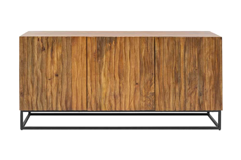 Massives Sideboard AMAZONAS 160cm Mangoholz natürliches Front Design