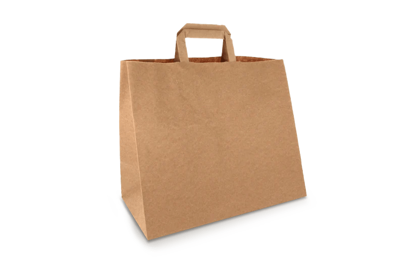 Papieren tassen Extra groot kraft 90 gr. 32+22x34cm