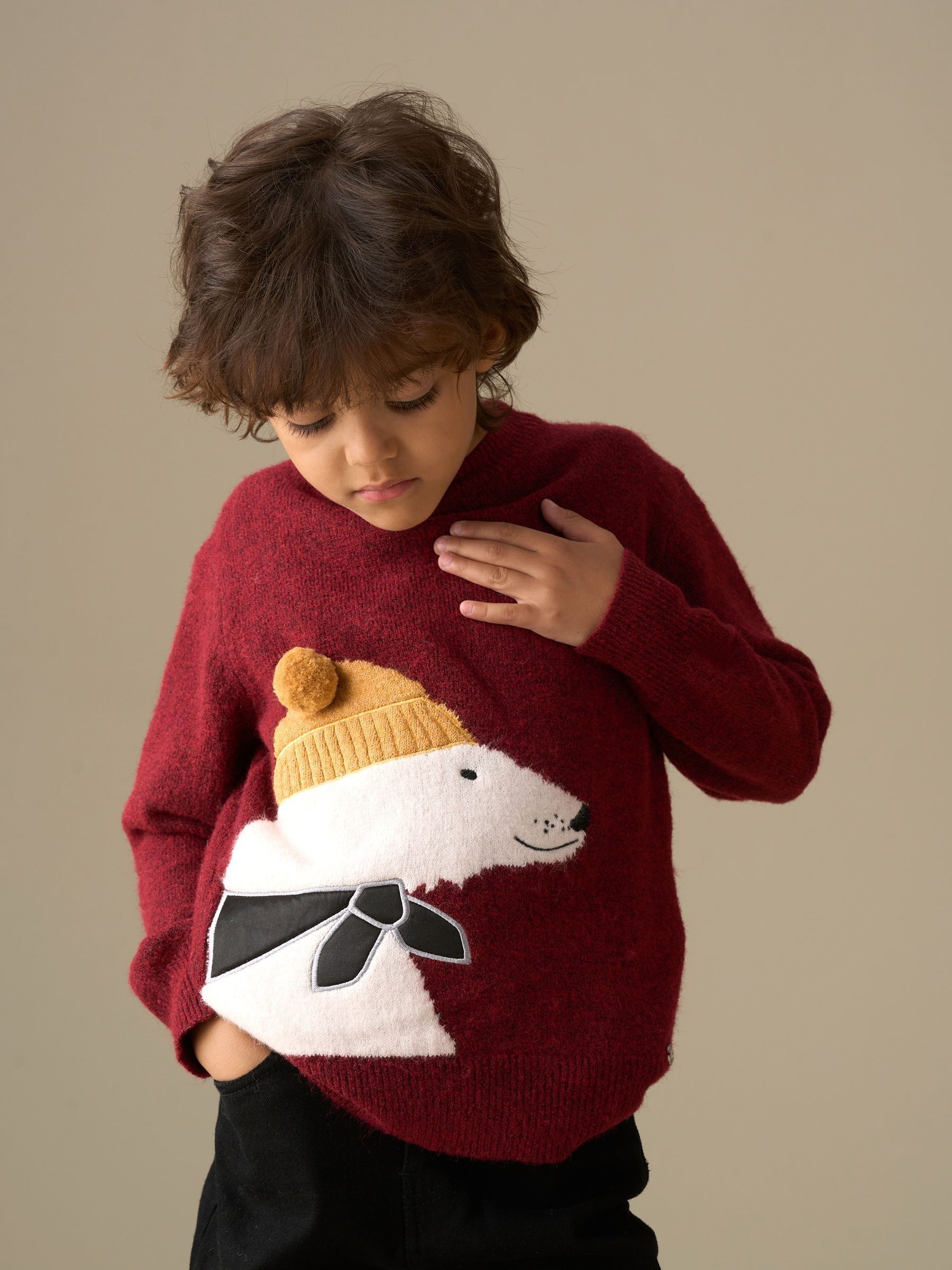 Rood - Angel & Rocket Erik-trui met print