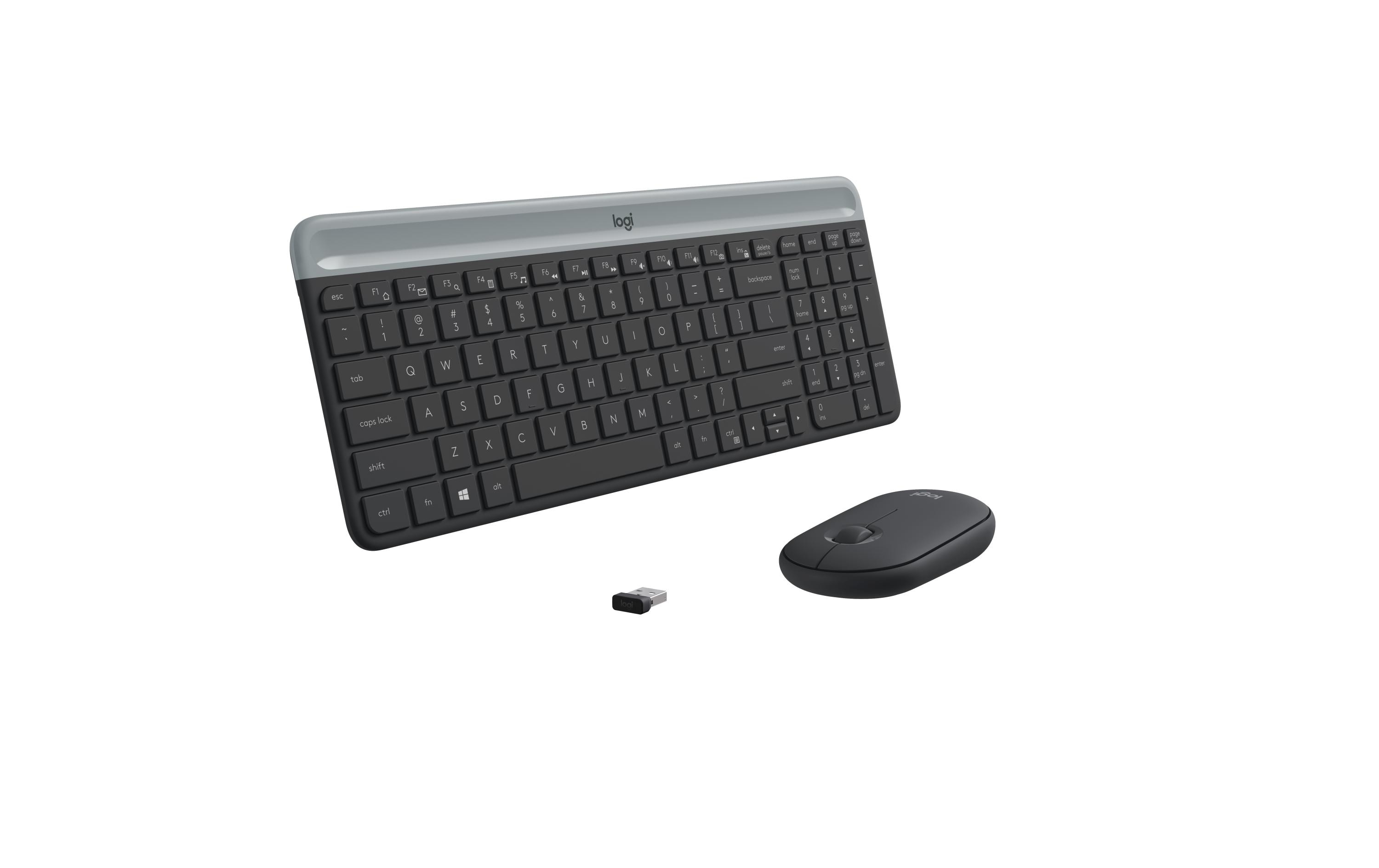 Tastatur-Maus-Set MK470 GraphiteKompaktes, kabelloses Tastatur-Maus-Set