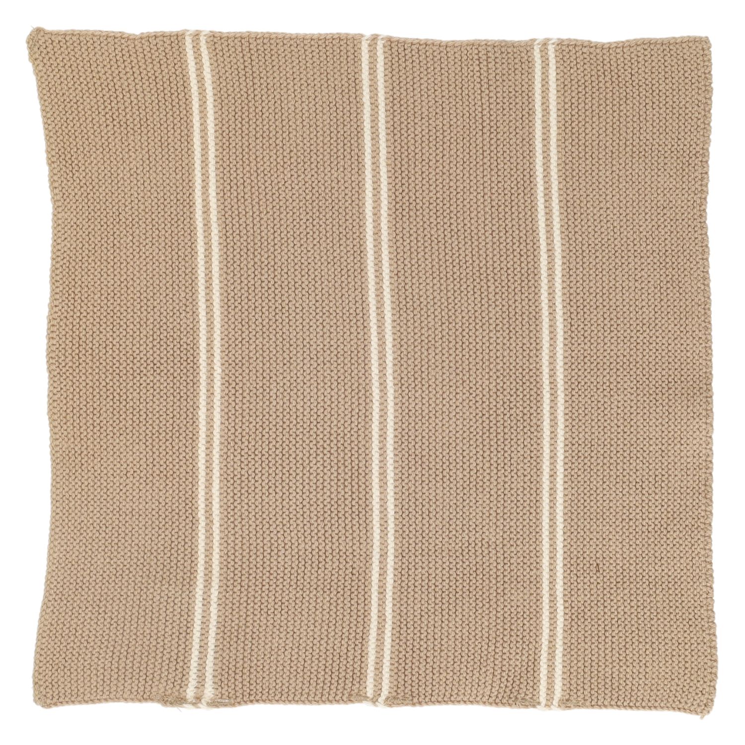 Vaatdoekjes, gebreid katoen, zand, 2 stuks, 25 x 25 cm