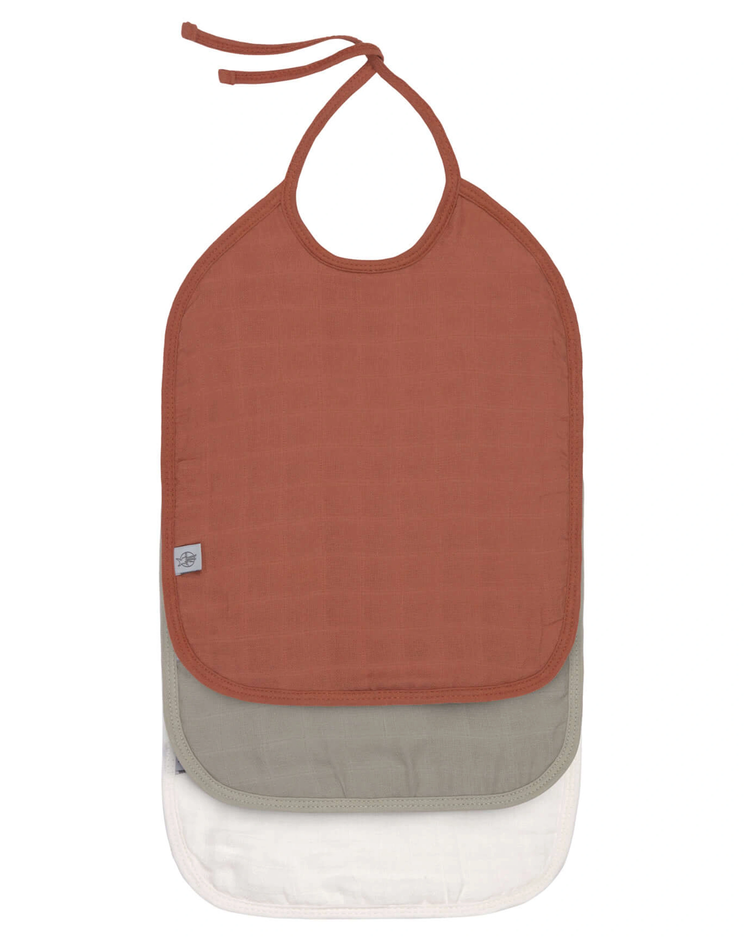 Lätzchen TERRY MEDIUM BIB 3-teilig in rust/olive/milky