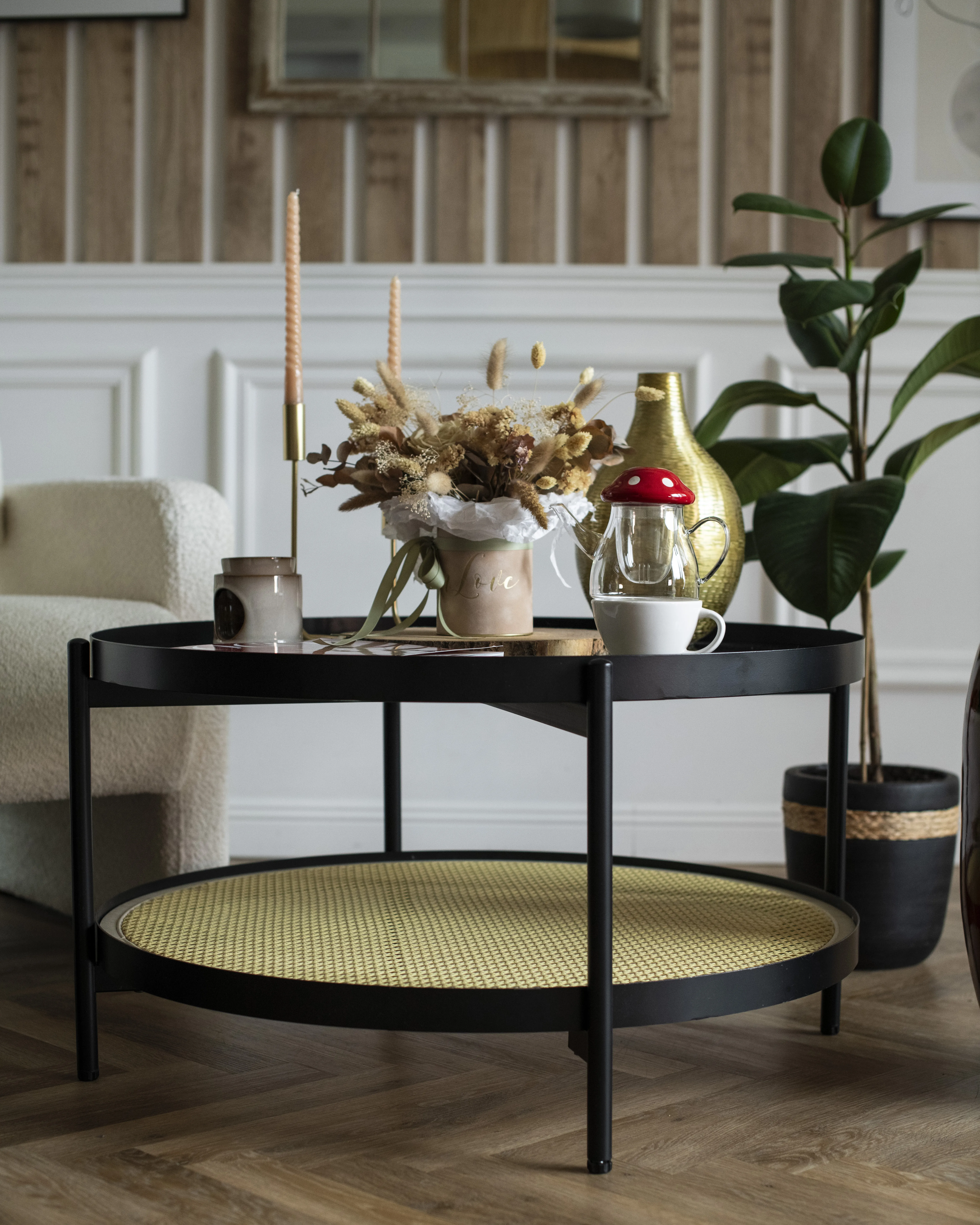 Salontafel RENO Veiligheidsglas Zwart