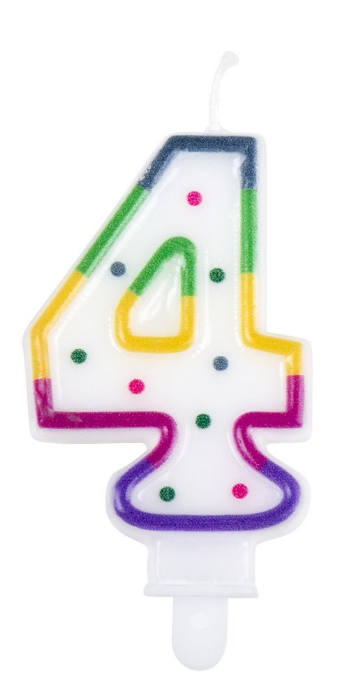Kaars 4 Jaar 8cm