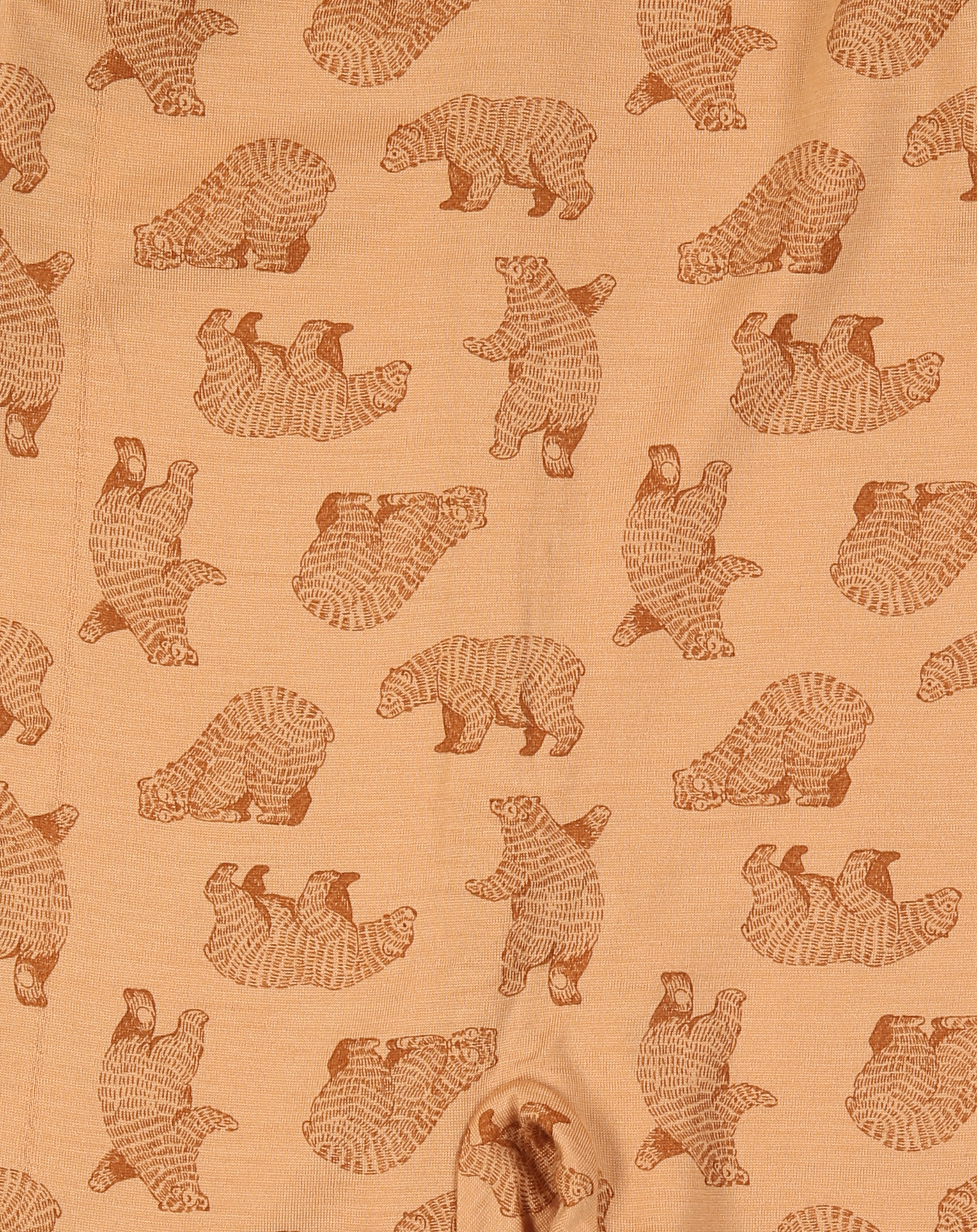 Strampler 620 - BEAR AOP ohne Fuß in copper