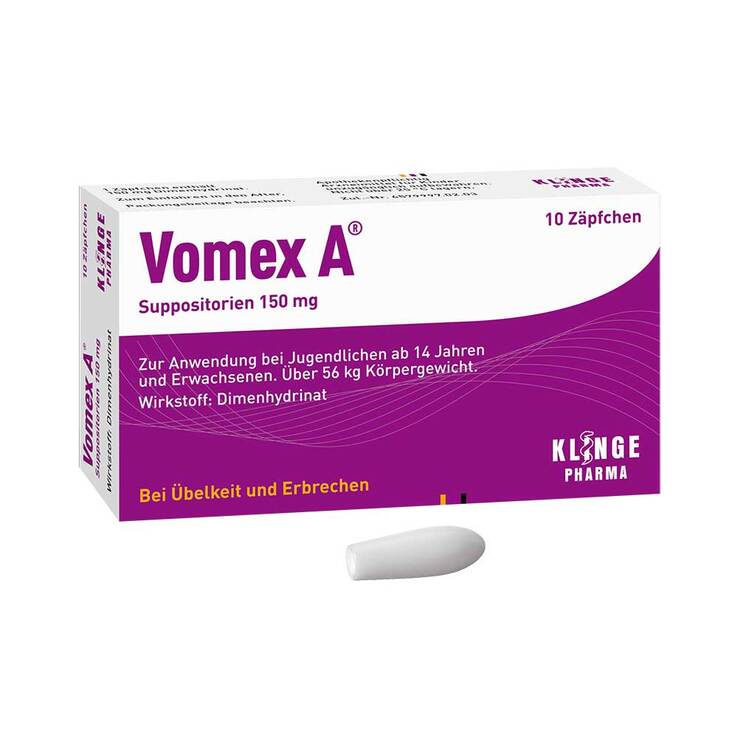 Vomex A® Suppositorien 150 mg , 10 St