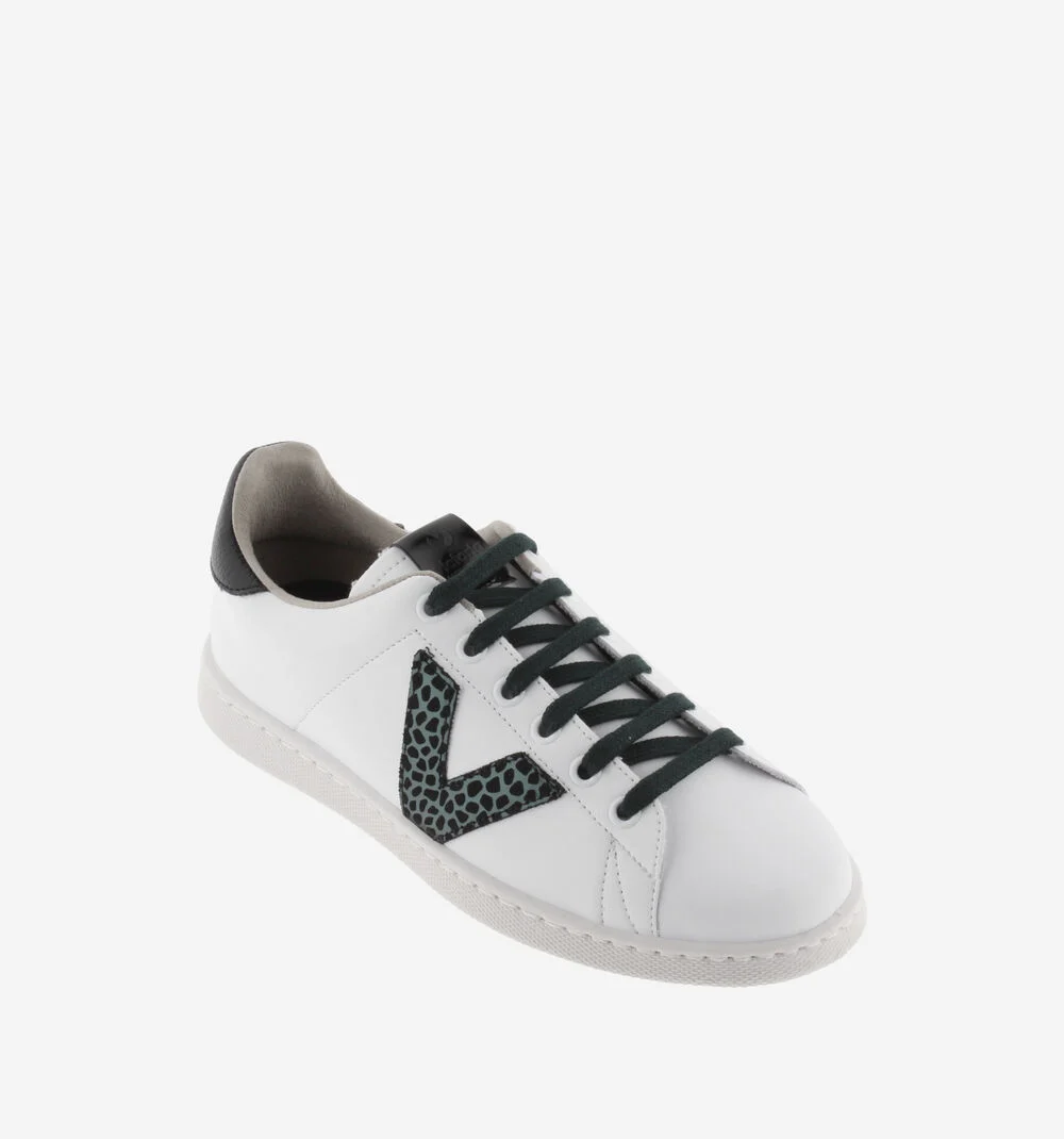 TENIS FAUX LEATHER & ANIMAL PRINTVERDE