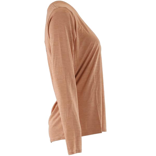 T-shirt randonnée PATAGONIA W'S L/S CAP COOL DAILY GRAPHIC SHIRT WATER PEOPLE BANNER: TERRA PINK X-DYE